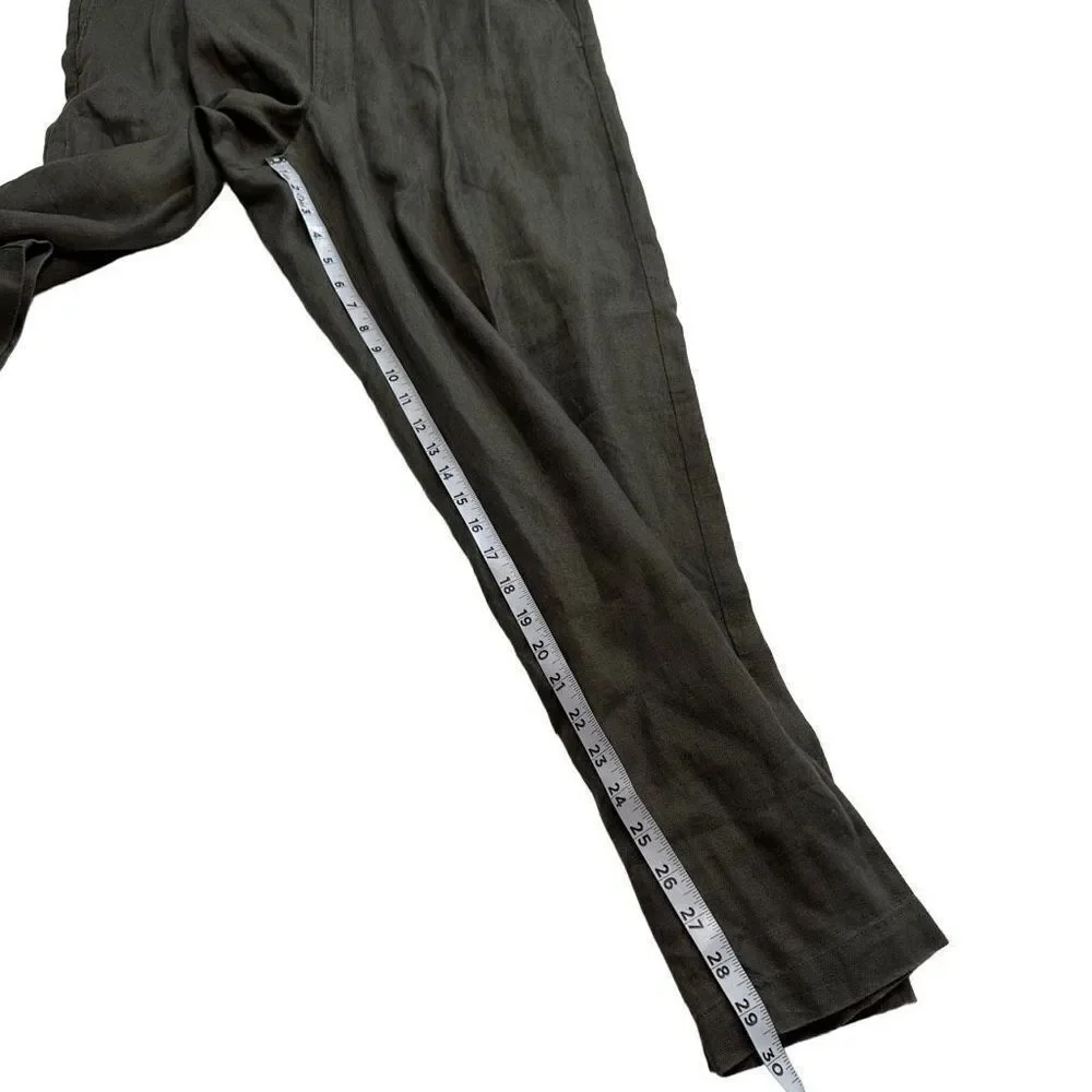 Eddie Bauer Mens Linen Sage Green Dress Pants NWT Size 36x30 Timeless Essential